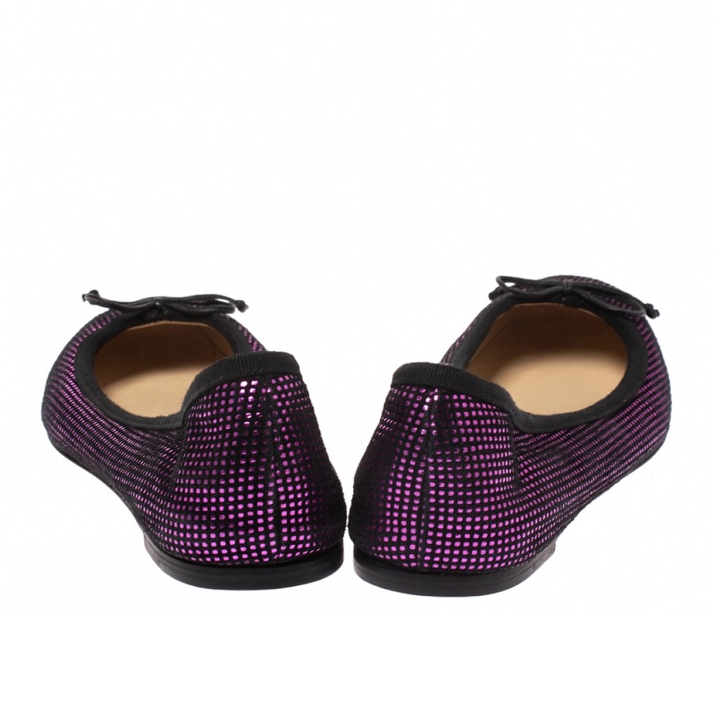 Christian Louboutin Purple Sequined Ballet Flats - Picture 3 of 5